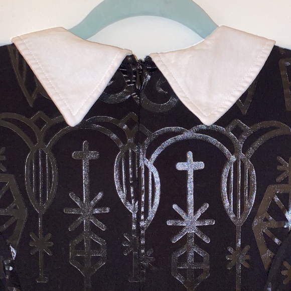 ((52 Likes!! This!! NWT KILLSTAR midi dress w/a Peter Pan collar ( Wednesday ?) - Picture 14 of 15